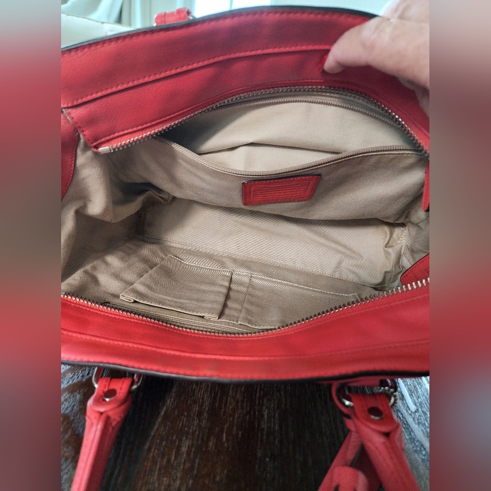 Coach Salmon/ Pink Leather A1373 24281 - Picture 13 of 15
